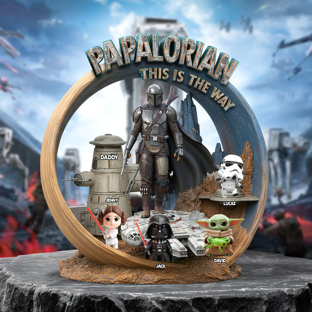 Holiday Gift For Dad – Personalized This Is The Way Plaque 02QHTN300425-Homacus