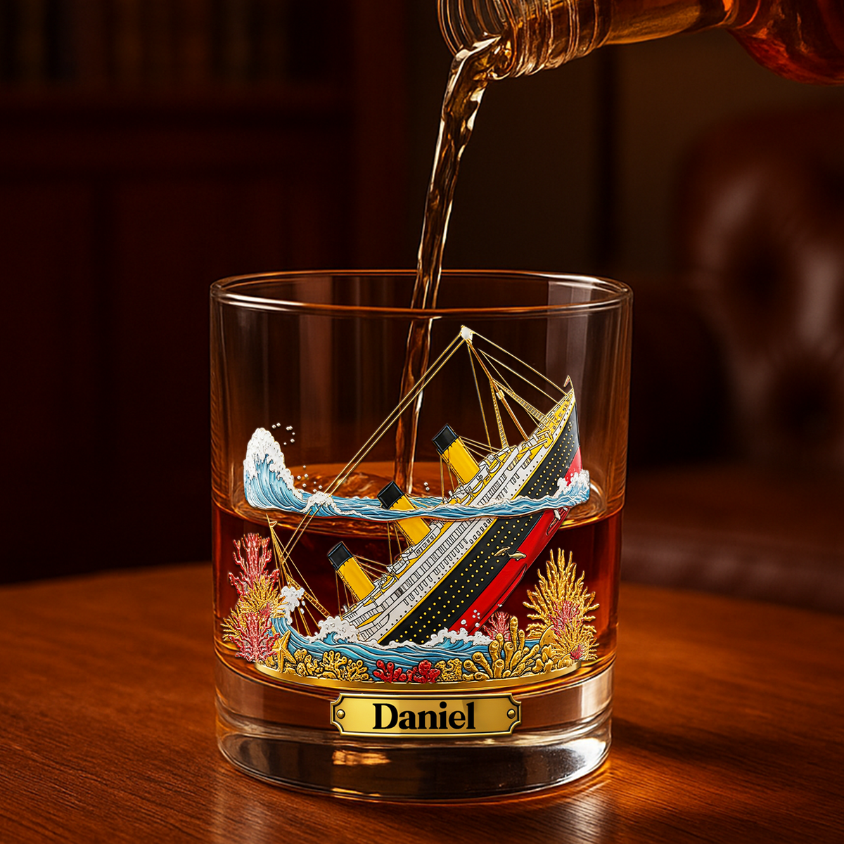 Legendary Ocean Voyage Whiskey Glass - Personalized Gifts For Boat Lovers 01HYLU140825-Homacus