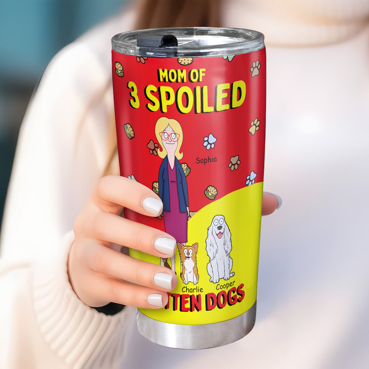 Personalized Gifts For Dog Lovers Tumbler, Mom Of A Spoiled Rotten Dog 03TGDT010425HG-Homacus