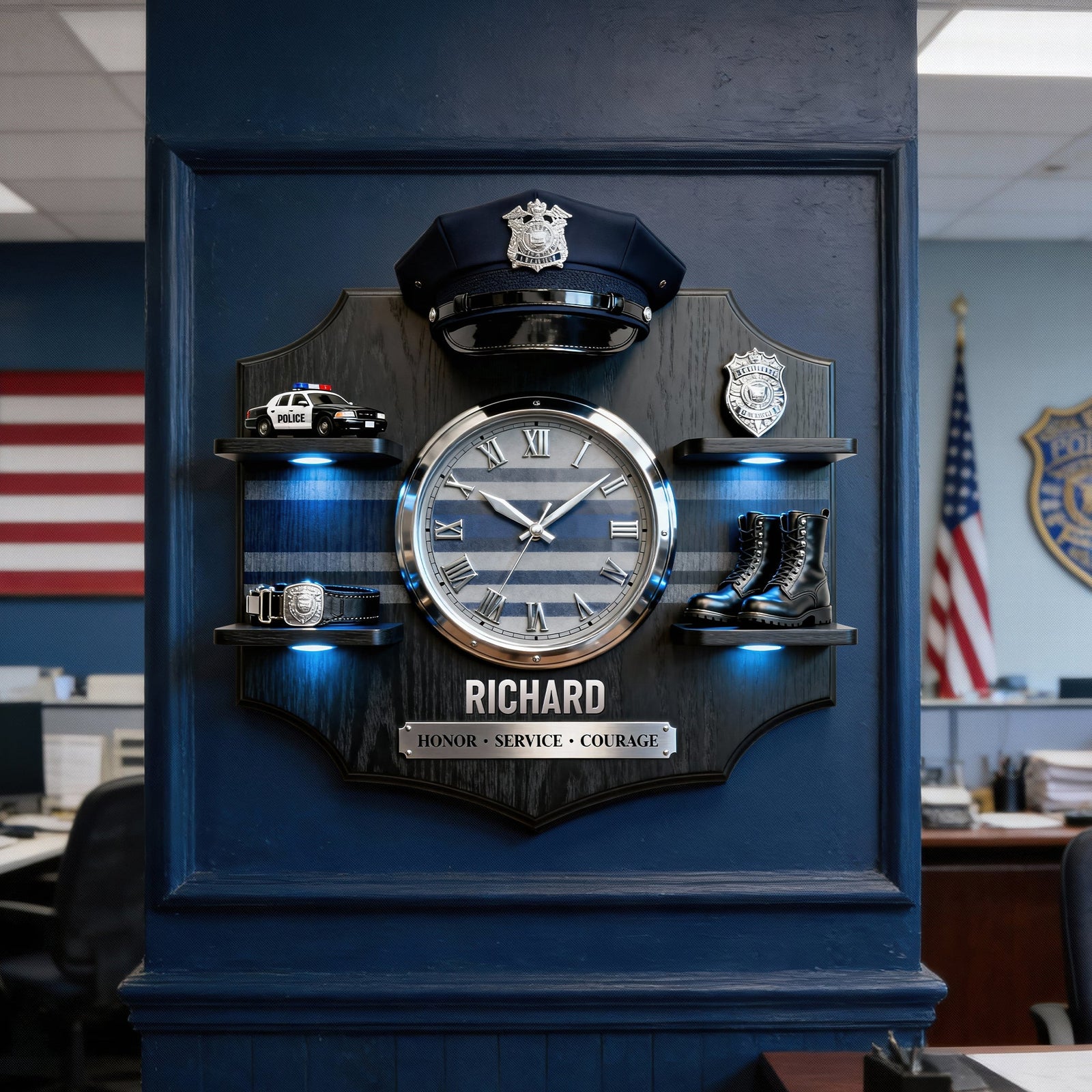 Police Appreciation Acrylic Clock – Personalized Gifts For Police Officers 01toqn271225-Homacus