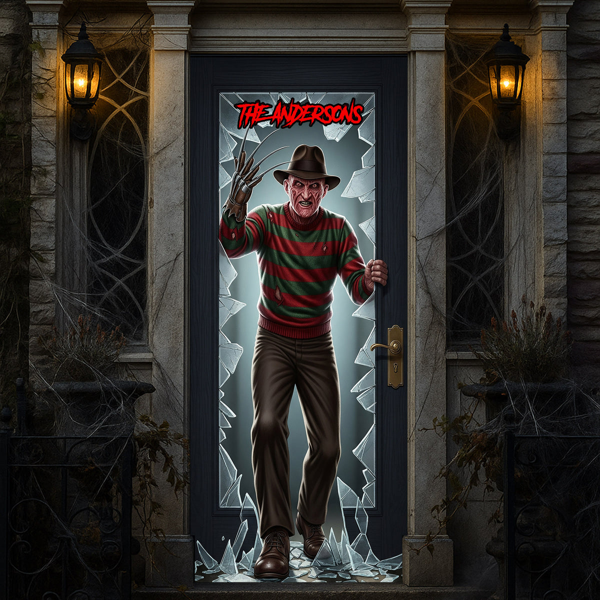 Dark Horror Villains Door Cover - Personalized Gift For Horror Fans 01PGLU210825-Homacus