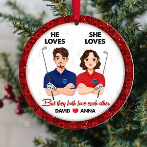 Personalized Gifts For Golf Lovers Couple Christmas Ornament 02hupu151024pa-Homacus