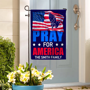 Personalized Gifts For Family Garden Flag Pray For America Flag 04ACDT170724-Homacus
