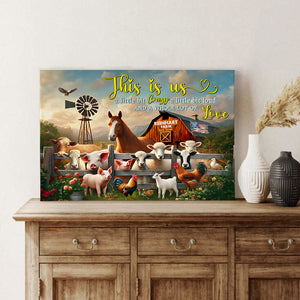 Personalized Gift For Farmer Family Canvas Print, Happy Farm Life 01qhtn131224a-Homacus