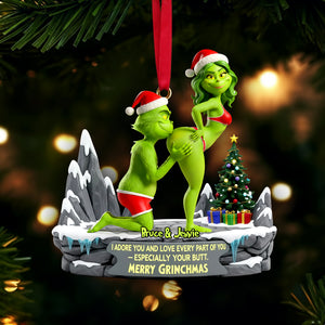 Playful Green Couples Ornament - Personalized Gift For Couples 03OHLU191125-Homacus