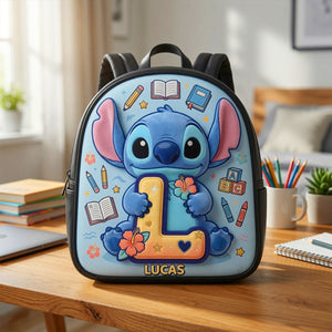 Alphabet Cute Alien Backpack - Personalized Gifts For Kids School Bag 02natn290626-Homacus