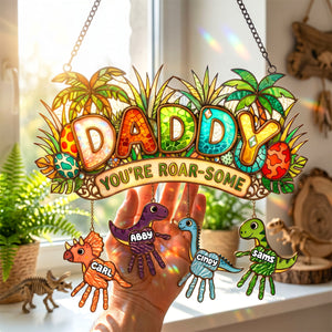Tiny Roarsome Dino Kids Suncatcher Ornament - Personalized Gifts For Dad 01PADH290426-Homacus