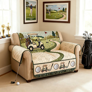 Golf Course Quilted Sofa Cover - Personalized Gifts For Golfers 06NALU300126-Homacus