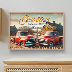 Personalized Gifts For Couple Canvas Print 03ohtn111224 God Bless The Broken Road That Led Me Straight To You-Homacus