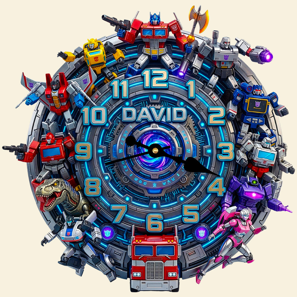 Futuristic Warrior Acrylic Hanging Wall Clock - Personalized Gifts 02nadt310326-Homacus