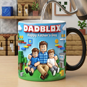 Custom Photo Block Game Dad Magic Coffee Mug - Personalized Gifts For Father's Day Magic Mug 03NATN150526-Homacus