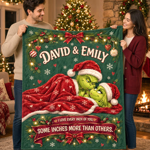 Funny "I Love Every Inch Of You" Blanket - Personalized Gifts For Couple 05TTTN051026-Homacus