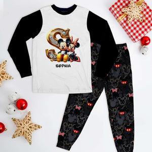 Personalized Gifts For Couple Love Cartoon Pajamas Christmas Alphabet 03XQLU111124-Homacus