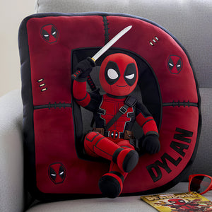 Chaotic Red Antihero Alphabet Letter Pillow - Personalized Gifts For Kids 03NADT101225-Homacus