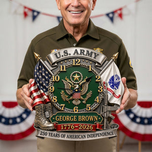 Pride of Veteran Wall Clock - Personalized Patriotic Gifts 04HUQN020626