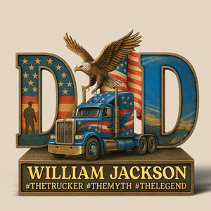 Trucker Dad Acrylic Plaque - Personalized Gifts For Dad 06qhqn090525-Homacus