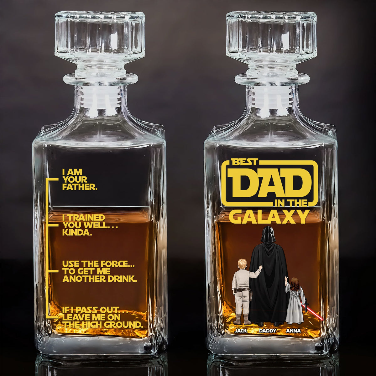 Galaxy Dad Whiskey Bottle - Personalized Christmas Gifts For Dad 01TOTN060525HHHG-Homacus