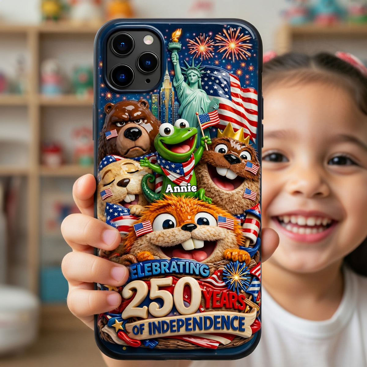 USA 250th Anniversary Cute Character Squad Phone Case - Personalized Gifts 07tylu160326-Homacus