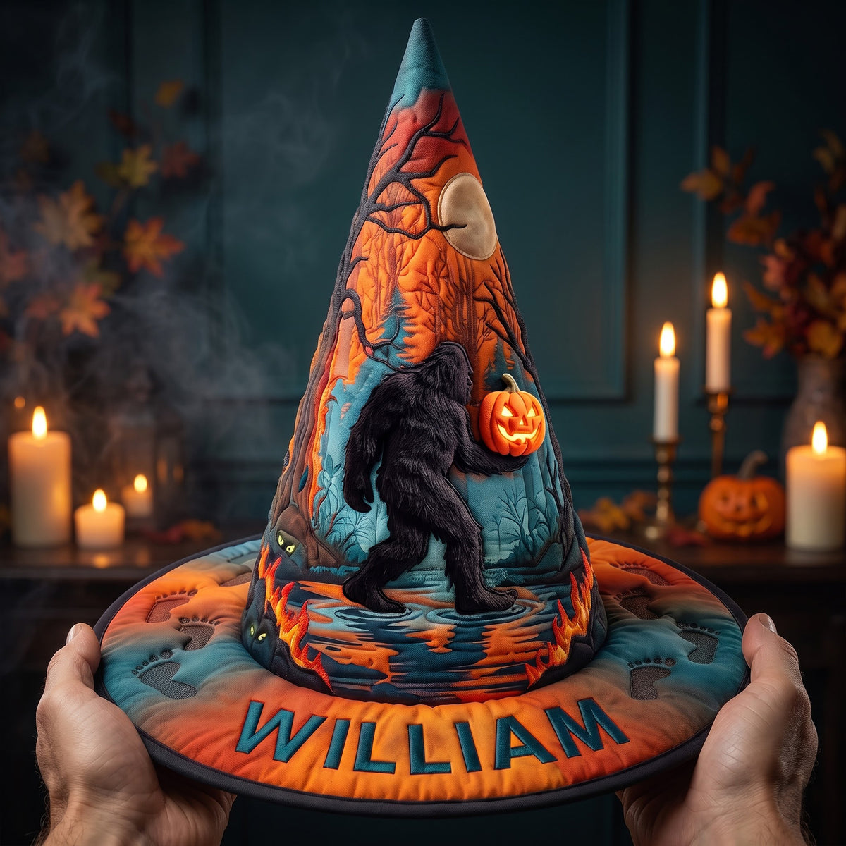Squatching Through Halloween Quilted Witch Hat, Personalized Gifts For Bigfoot Lovers 05QHQN180826-Homacus