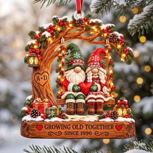 Forever Together Old Couple Ornament - Personalized Christmas Gifts For Couple 06tyta061026-Homacus