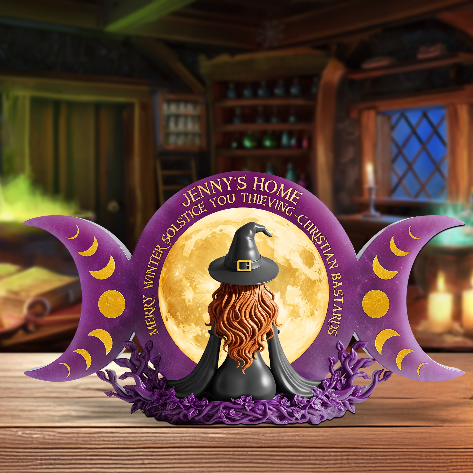 Witch Plaque - Personalized Gifts For Magic Lovers 02ohpu300525-Homacus