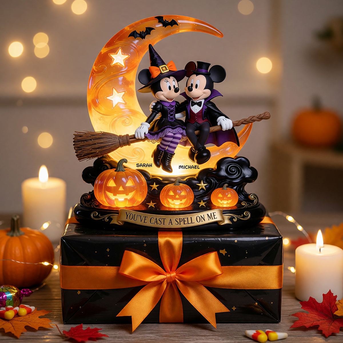Couple Halloween Acrylic Light Box Personalized Gifts For Couple 06PGDT010826-Homacus