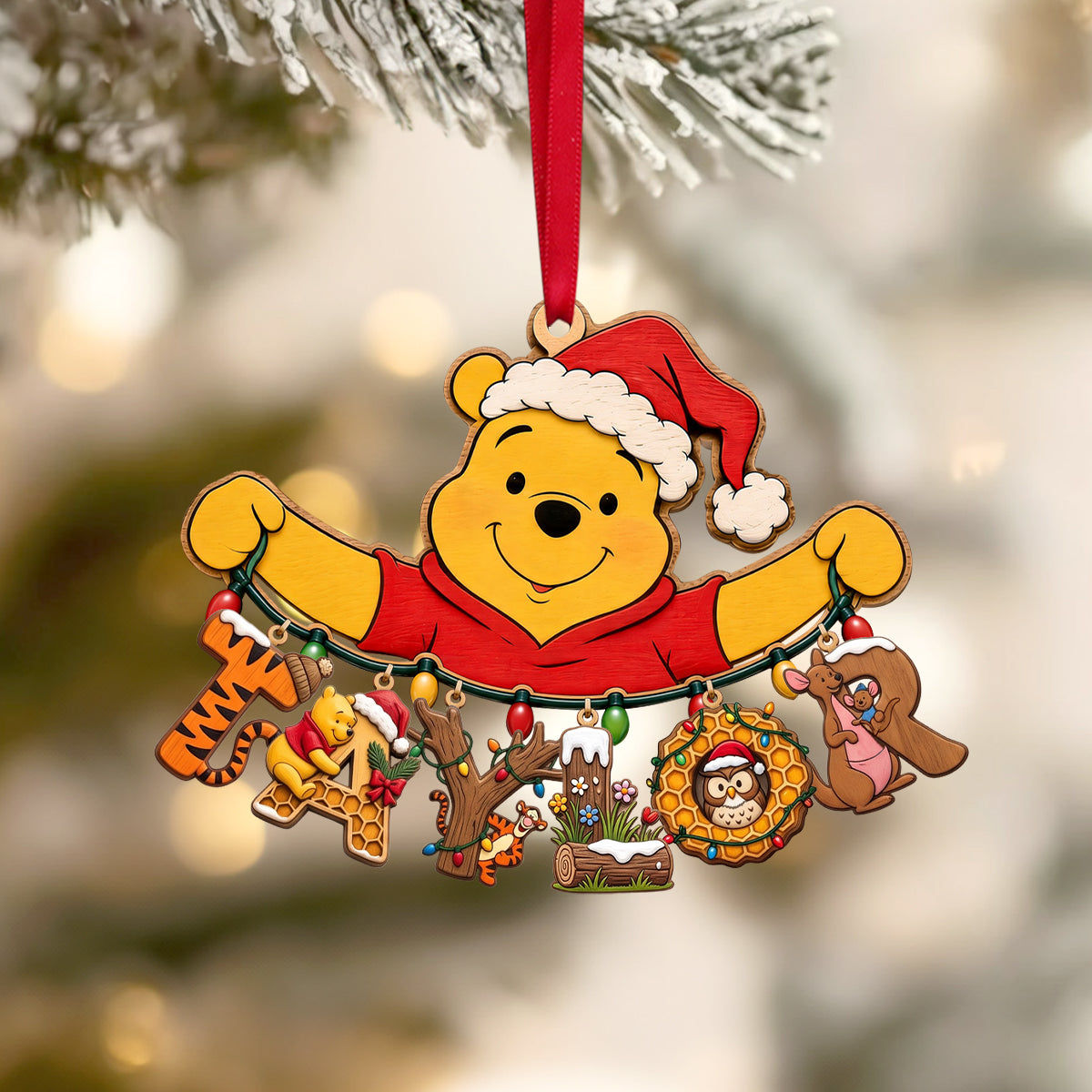 Name Art Woodland String Ornament, Personalized Gifts 03qhtn230926-Homacus