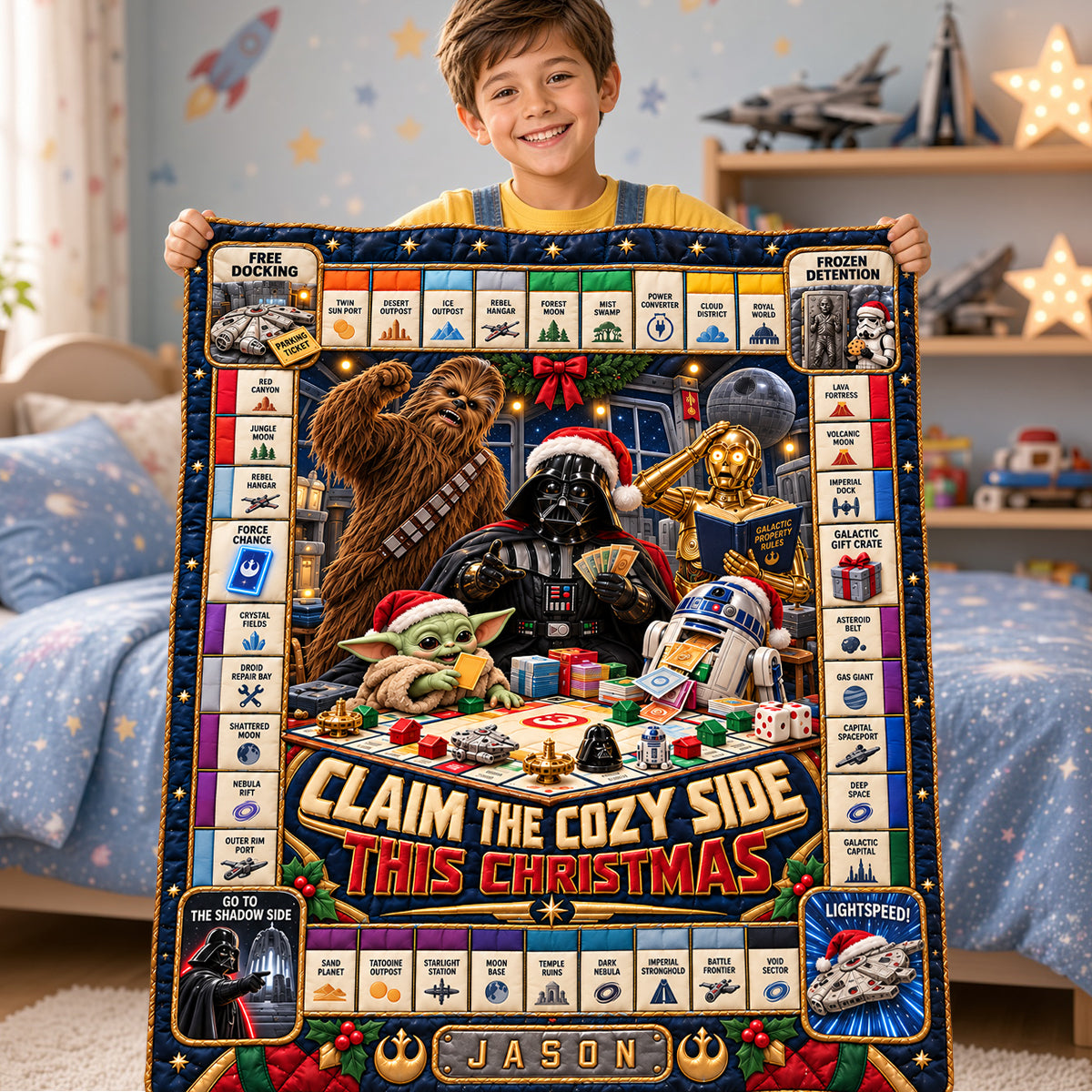 Space Adventure Blanket - Personalized Christmas Gifts 05hadh011026-Homacus