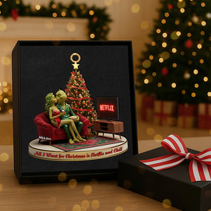 Kissing Couple Custom Shape Acrylic Ornament, Personalized Gifts For Christmas 03pgta231025-Homacus