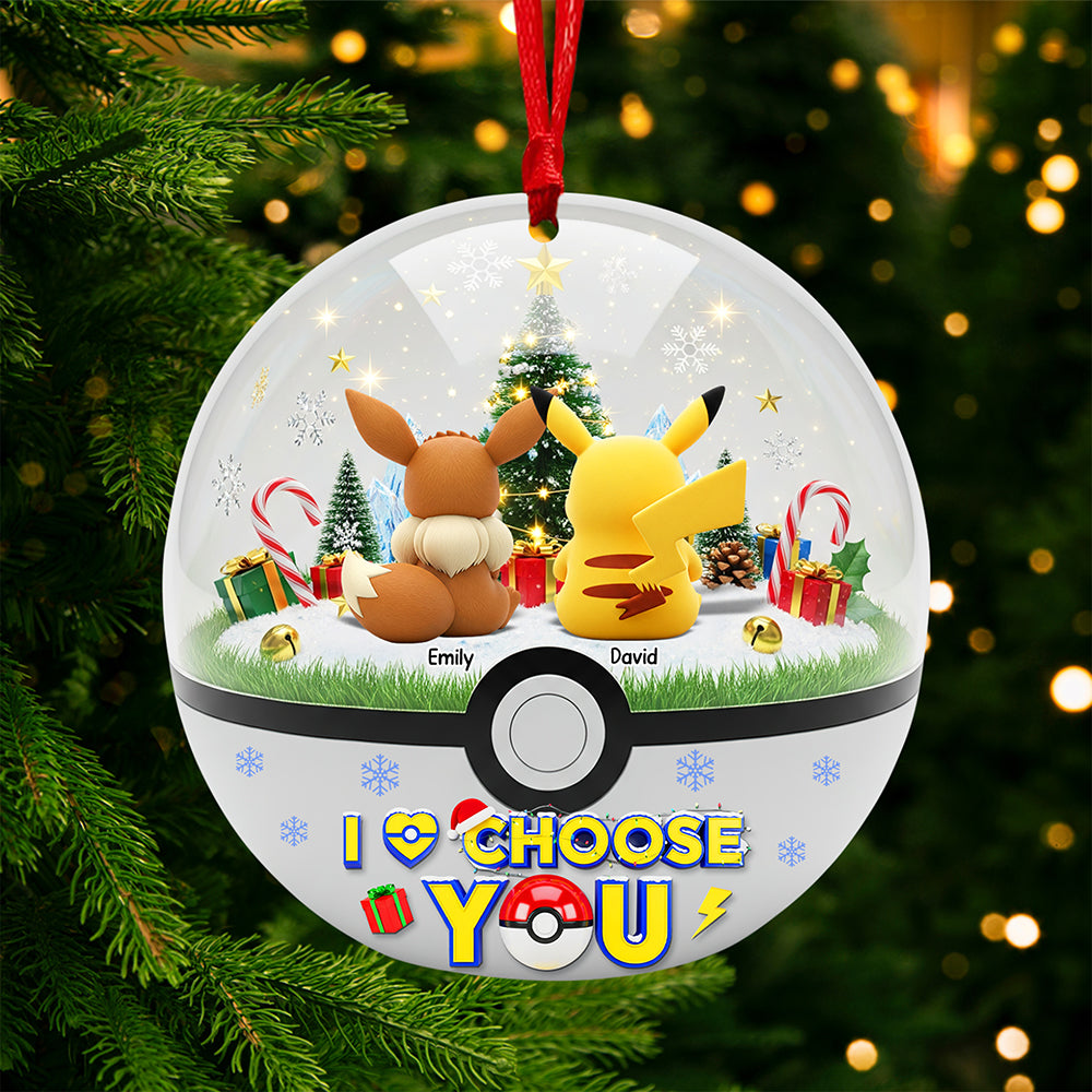 Cartoon Couple Christmas Ornament - Personalized Gifts For Couple 02ohqn090825-Homacus