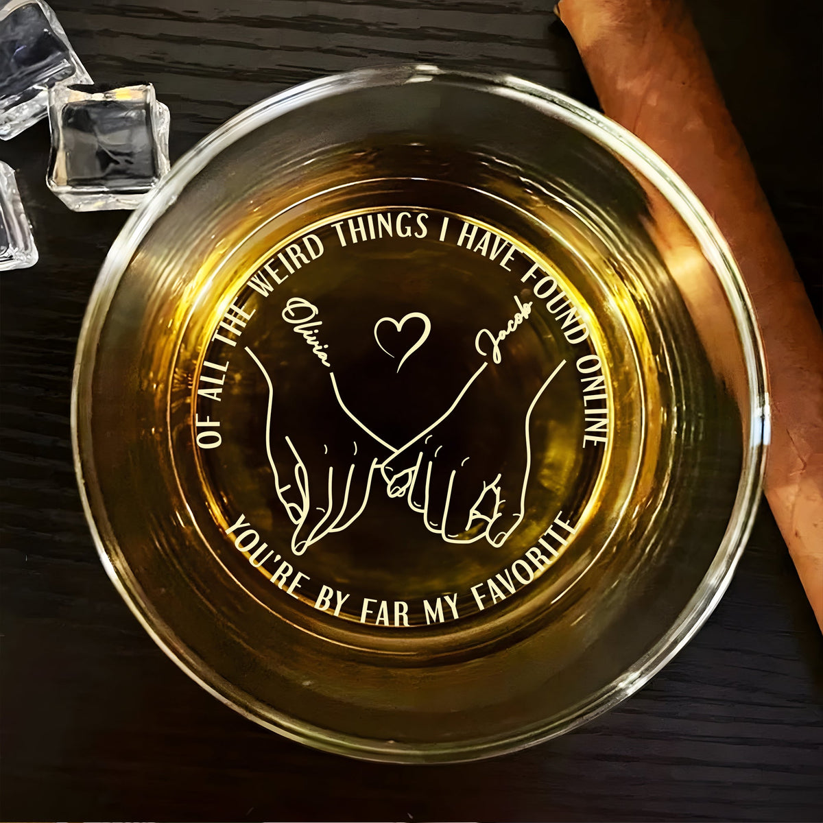 Couple Whiskey Glass - Personalized Gifts 03ACQN190624-Homacus