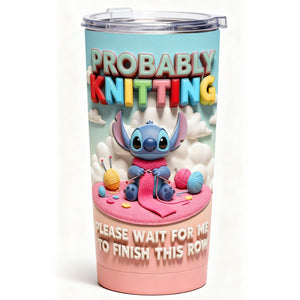 Tropical Alien Knitting Tumbler - Personalized Gifts For Knitting Lovers 05totn301225-Homacus