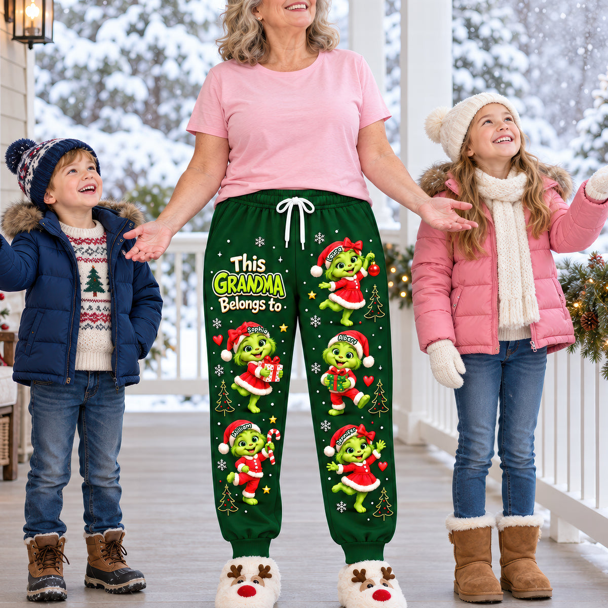 Cozy Christmas Sweatpants - Personalized Gifts For Grandma 06tyqn011026-Homacus