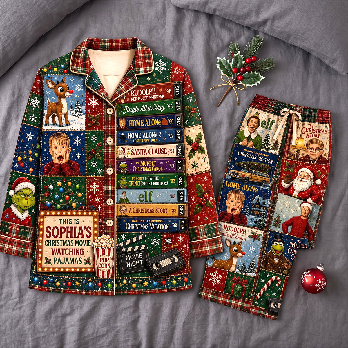 Holiday Cheer Family Pajama Set - Personalized Gift For Christmas 04NATN070926