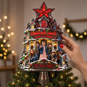 Lights Lead Us Home Christmas Topper - Personalized Gifts For Family 02hadh170926-Homacus