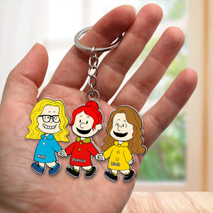 Friends Keychain - Personalized Gifts For Bestie, Best Friends-Homacus