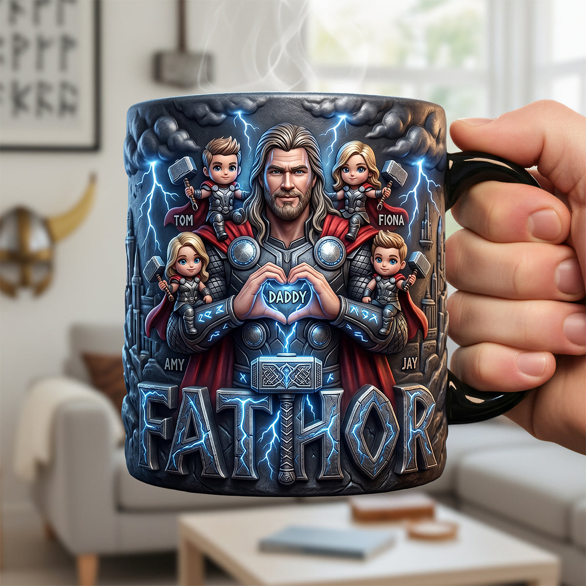 Power Dad Magic Mug - Personalized Gifts For Dad 04PATA200426-Homacus