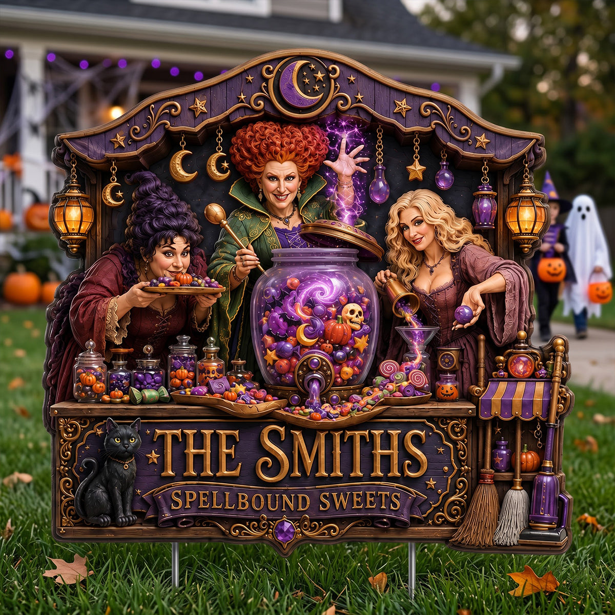 Spellbound Halloween Yard Sign - Personalized Garden Gifts 05HATN030826