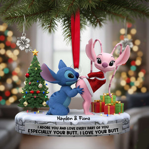 Christmas Couple Ornament - Personalized Gifts For Couple 07OHLU120925-Homacus
