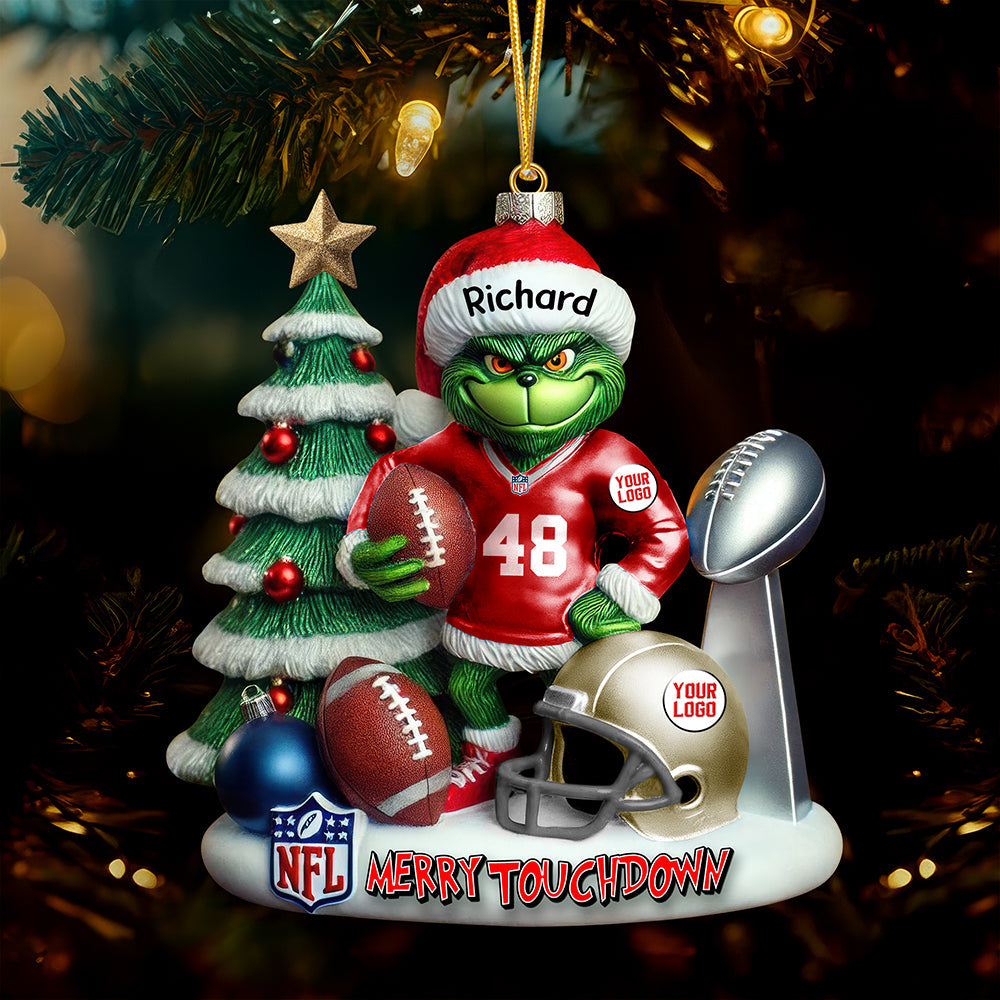 Merry Touchdown Christmas Ornament Personalized Gifts For Fans 01QNQN081025-Homacus