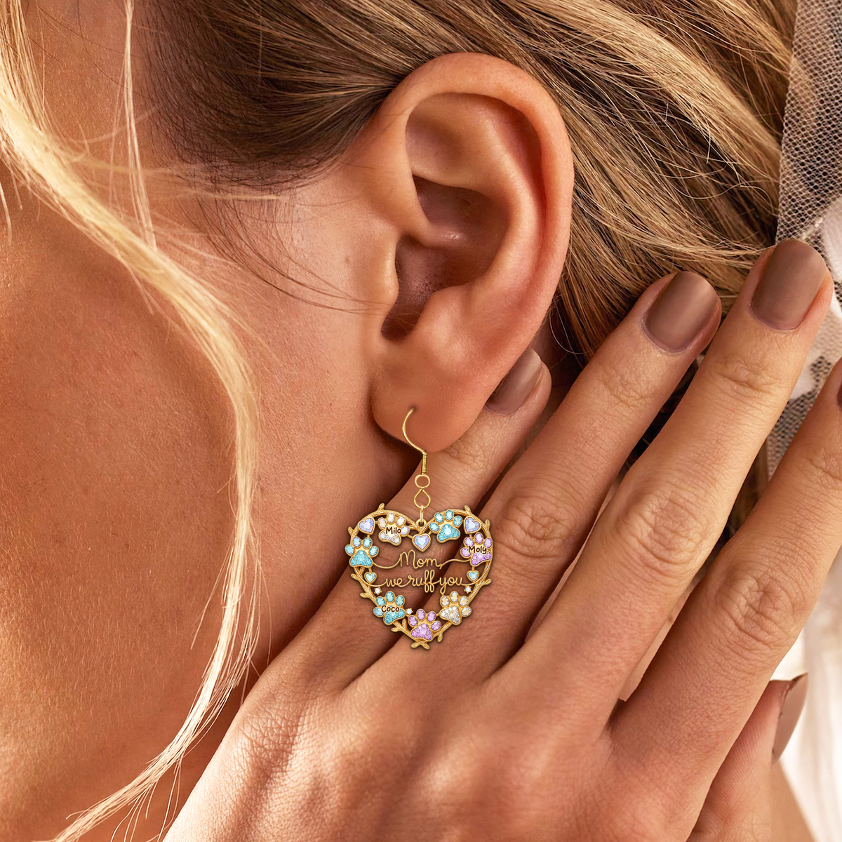 Cute Pawl Acrylic Earrings - Personalized Gifts For Dog Lovers 01qhpu300625-Homacus