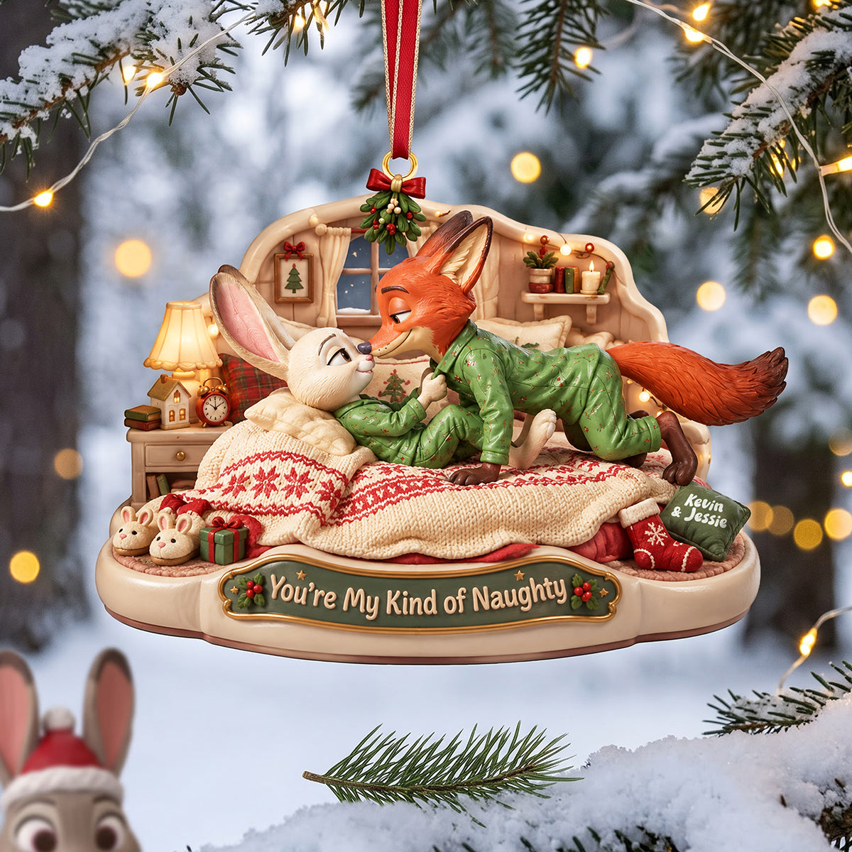 Furry Naughty Couples Acrylic Ornament - Personalized Christmas Gifts For Couples 04ttta140926