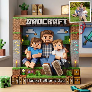 Pixel Dad Acrylic Plaque - Personalized Custom Photo Gift For Dad 02NATN160426-Homacus