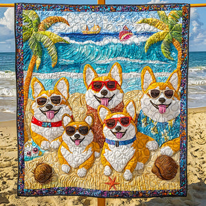 Corgi Dog Christmas Quilt Bed Set Gifts For Dog Lovers 04HUDT051124-Homacus