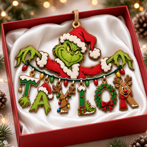 Name Art Mischievous String Ornament, Personalized Gifts For Christmas 05qhlu110926-Homacus
