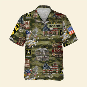Proud Military Hawaiian Shirt - Personalized Military Logo Gifts For Veteran 04HUQN170625-Homacus