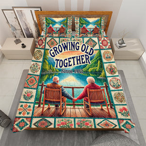 Personalized Gifts For Couple Quilt Bedding Set Special Line 04tgtn090125 Growing Old Together-Homacus