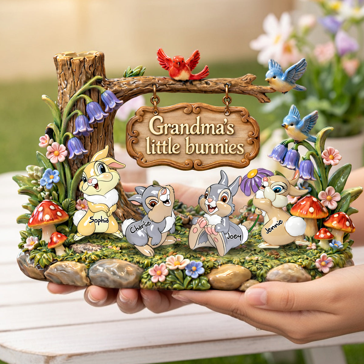 Grandma's Bunnies Acrylic Plaque - Personalized Gifts For Grandma Plaque 07TYLU170326-Homacus