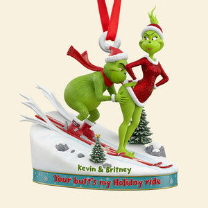 Skiing Couple Christmas Ornament Personalized Gifts For Couple 03OHDT190925