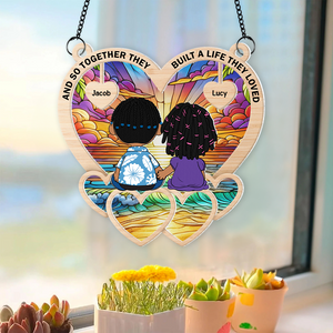 Personalized Gifts For Couple Suncatcher Ornament 03kapu301224hg-Homacus